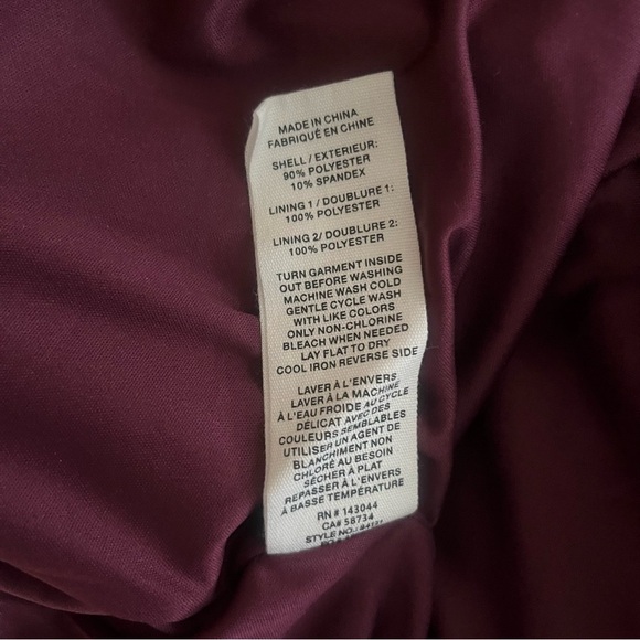 Avec Les Filles Burgundy Size 6 Velvet Mini Sleeveless Dress Romantic Goth - Picture 11 of 12